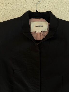Zadig & Voltaire Black Blazer with Stand Collar size 36